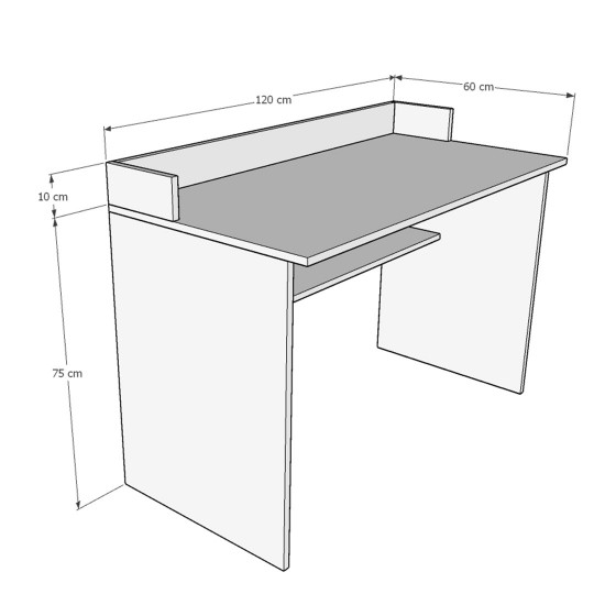 Çalışma Masası-Kül Gri-ÇMT-03 (120 cm)