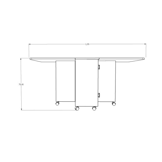 Katlanır Masa KM-11 (155 cm)