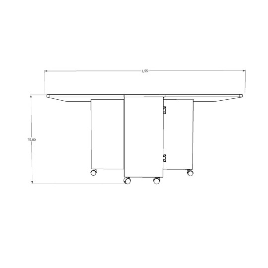 Katlanır Masa KM-14 (155 cm)