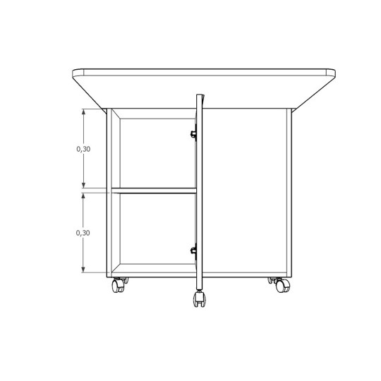 Katlanır Masa Beyaz / Royal Mermer KM-15 (155 cm)