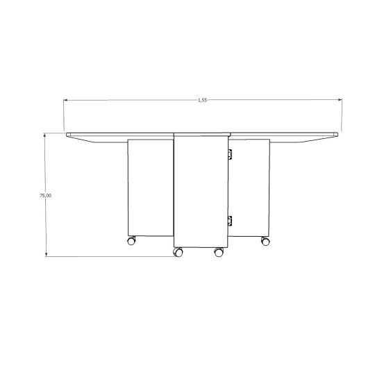 Katlanır Masa Beyaz / Royal Mermer KM-15 (155 cm)