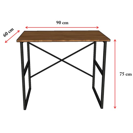 Metal Çalışma Masası Metal-ÇM-02 Akça Ağaç (90 cm)