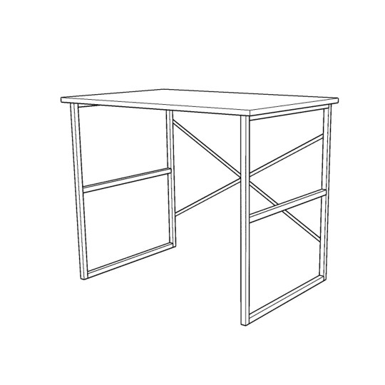 Metal Çalışma Masası Metal-ÇM-02 Beyaz (90 cm)
