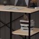 Raflı Metal Çalışma Masası Metal-ÇM-01 Akça Ağaç (120 cm)