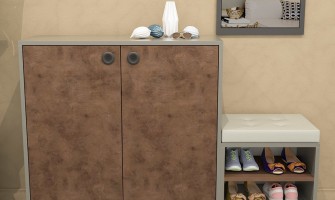 Minderli Ahşap Ayakkabılık Minderli Ahşap Ayakkabılık