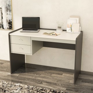 Masa Beyaz & Ofis Gri & Koyu Gri (120 cm)