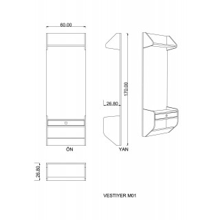 Vestiyer Retro Bronz & Cappicino (60 cm)