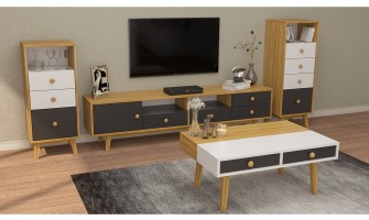 Gri-Beyaz TV Ünitesi Gri-Beyaz TV Ünitesi