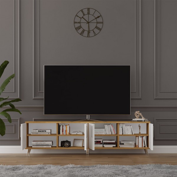 TV Ünitesi Beyaz  & Petra T-03 (160 cm) TV Ünitesi Beyaz  & Petra T-03 (160 cm)