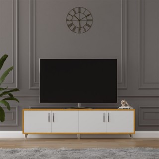 TV Ünitesi Beyaz & Afrika Ceviz T-06 (160 cm)