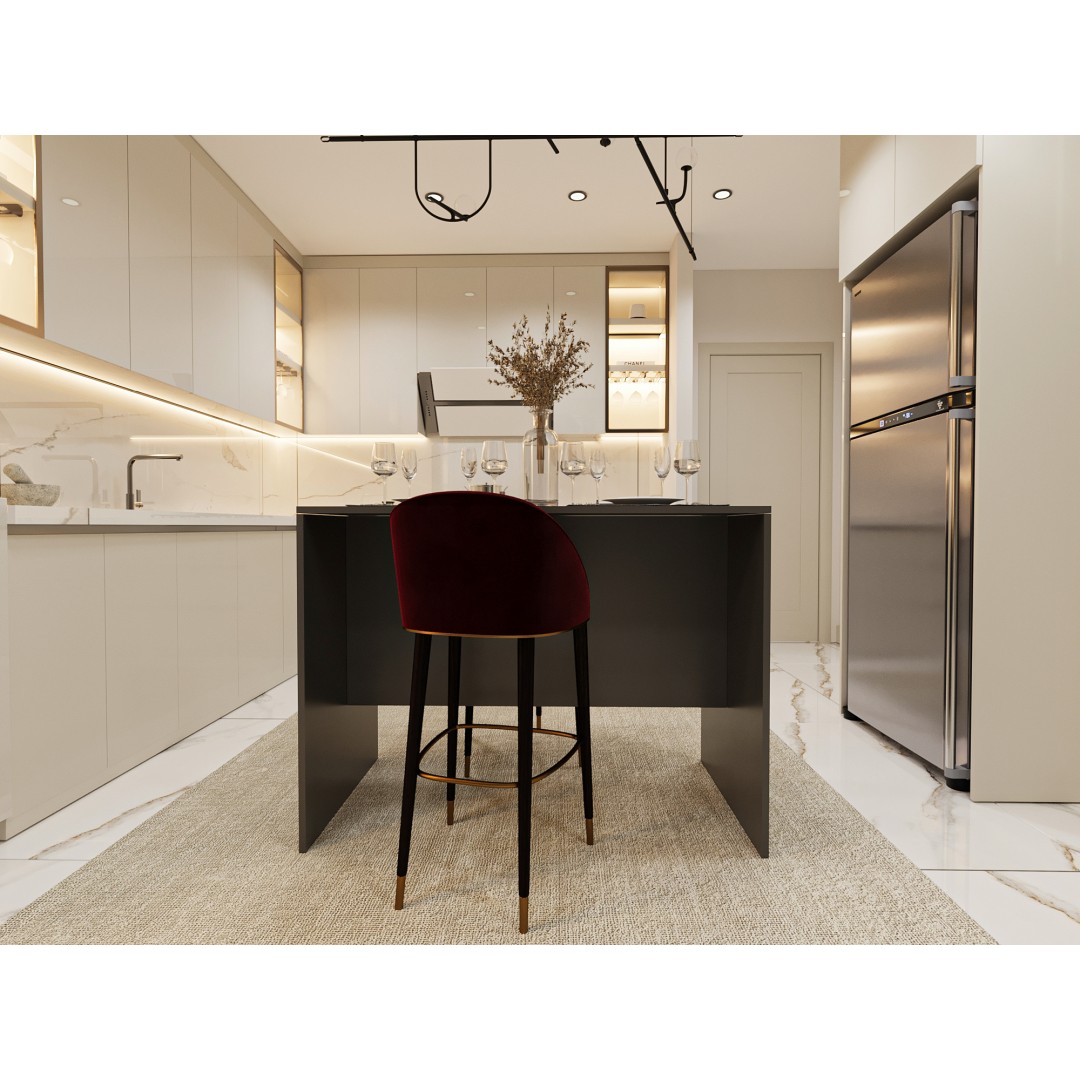 %100 MDFLAM 120cm Mutfak Adası Yemek ve Bar Masası MA-03
