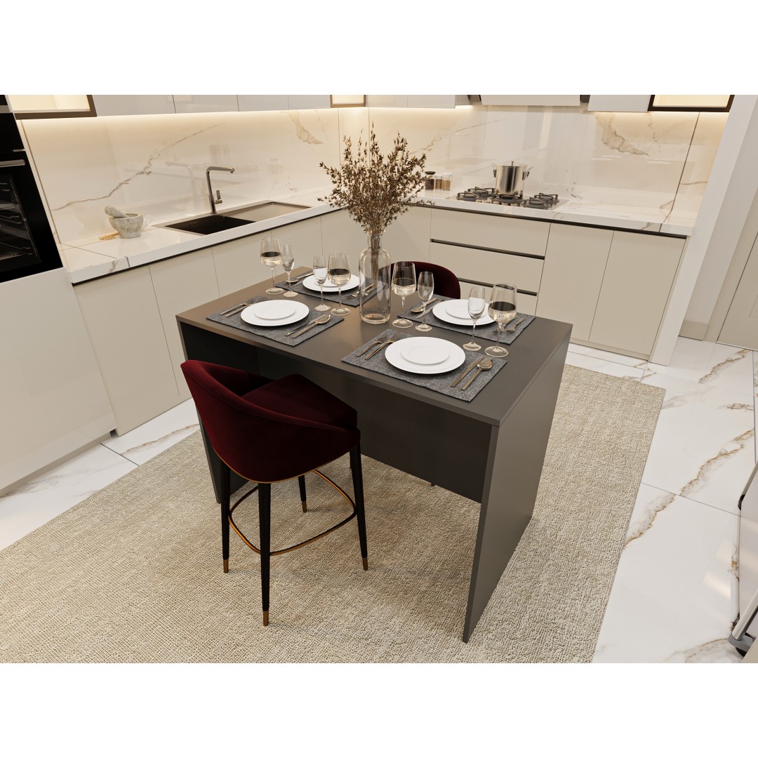 %100 MDFLAM 120cm Mutfak Adası Yemek ve Bar Masası MA-03