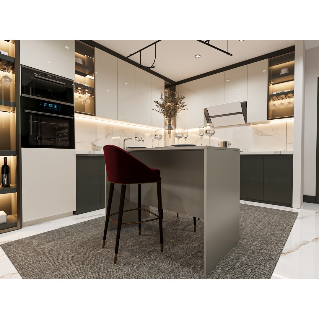 %100 MDFLAM 120cm Mutfak Adası Yemek ve Bar Masası MA-03