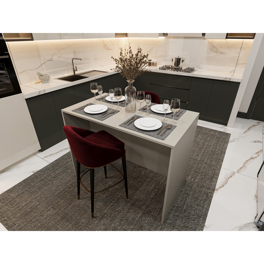 %100 MDFLAM 120cm Mutfak Adası Yemek ve Bar Masası MA-03