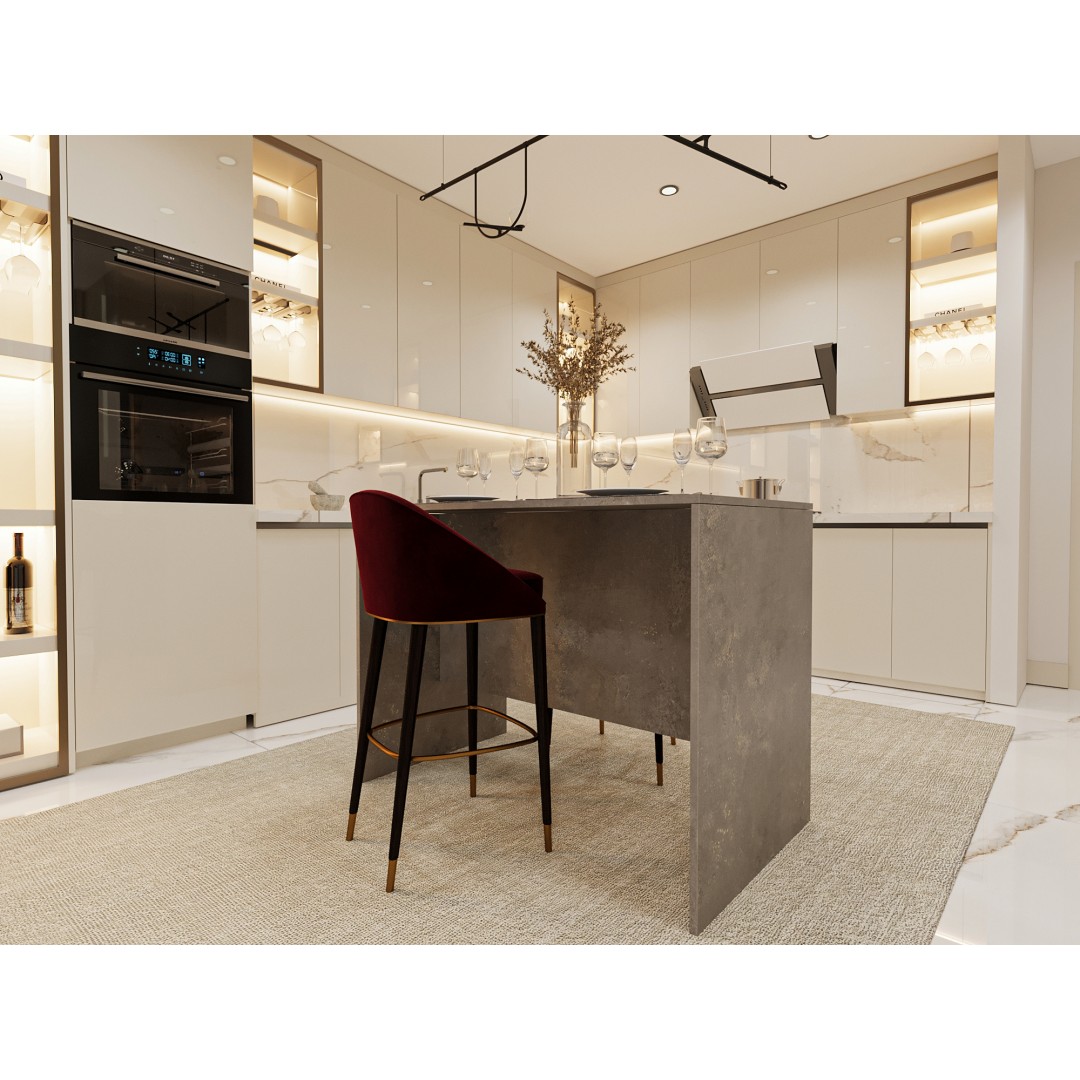 %100 MDFLAM 120cm Mutfak Adası Yemek ve Bar Masası MA-03