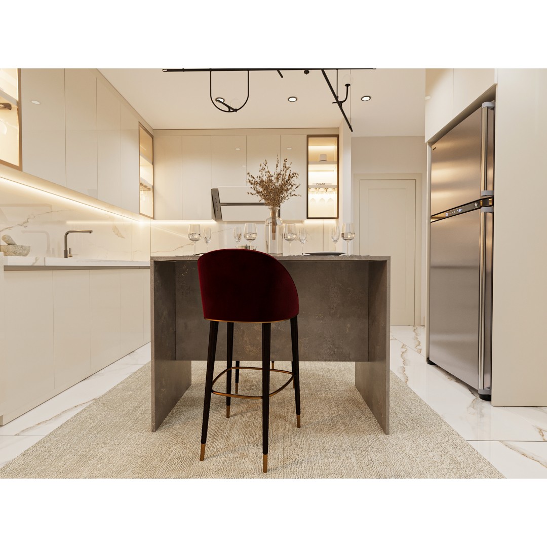 %100 MDFLAM 120cm Mutfak Adası Yemek ve Bar Masası MA-03