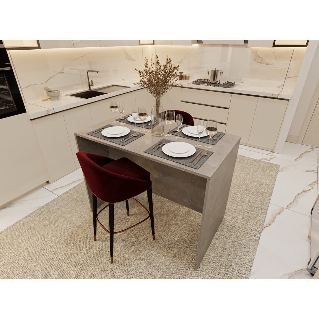 %100 MDFLAM 120cm Mutfak Adası Yemek ve Bar Masası MA-03