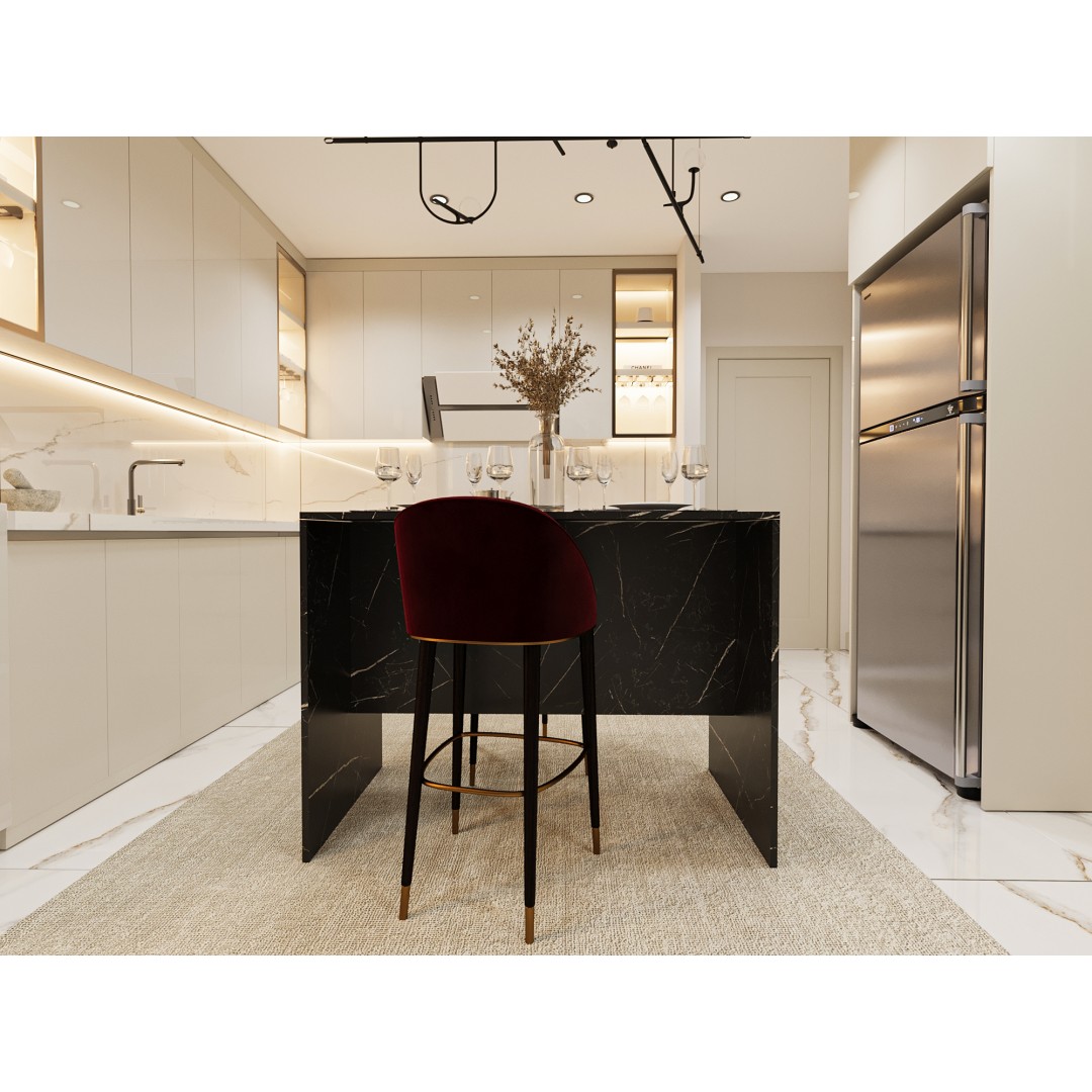 %100 MDFLAM 120cm Mutfak Adası Yemek ve Bar Masası MA-03