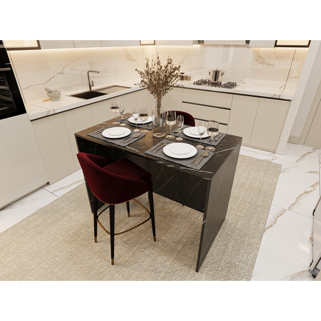 %100 MDFLAM 120cm Mutfak Adası Yemek ve Bar Masası MA-03