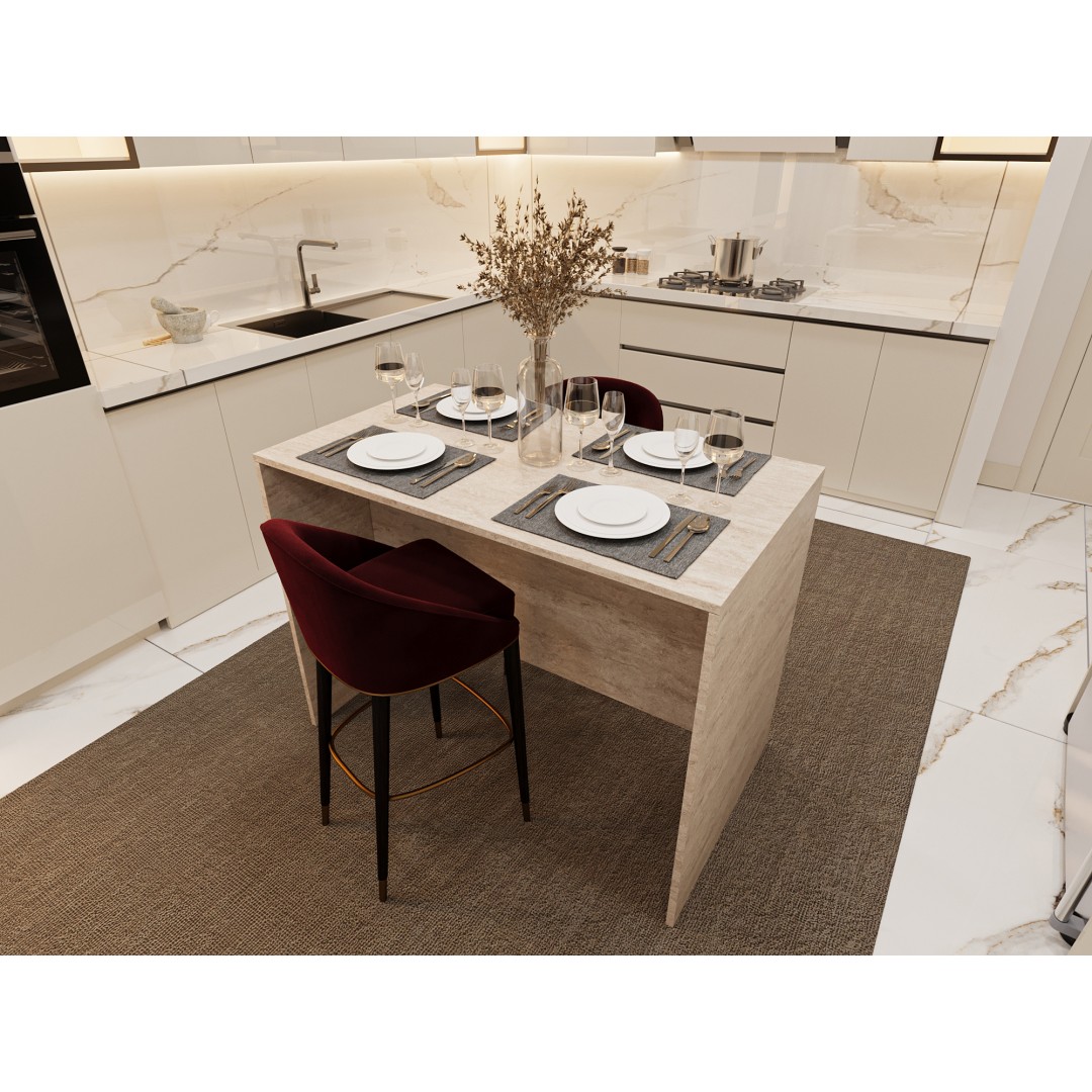 %100 MDFLAM 120cm Mutfak Adası Yemek ve Bar Masası MA-03