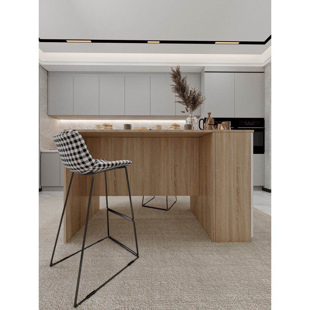 %100 MDFLAM 150cm Dolaplı Yüksek Mutfak Adası Yemek ve Bar Masası MA-04 %100 MDFLAM 150cm Dolaplı Yüksek Mutfak Adası Yemek ve Bar Masası MA-04