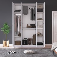 %100 MDFLAM 4 Kapaklı Gardrop 120cm G-08