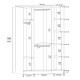 %100 MDFLAM 4 Kapaklı Gardrop 120cm G-08