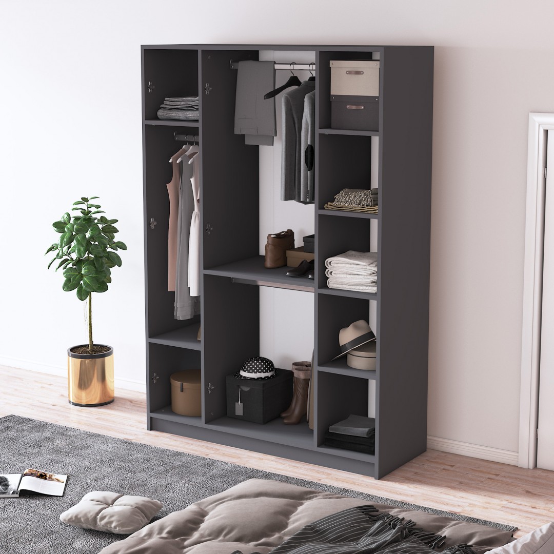 %100 MDFLAM 4 Kapaklı Gardrop 120cm G-08
