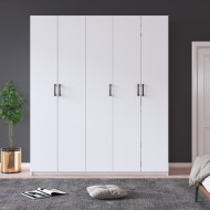 %100 MDFLAM 5 Kapaklı 150cm Gardrop G-09