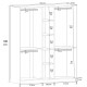 %100 MDFLAM 5 Kapaklı 150cm Gardrop G-09
