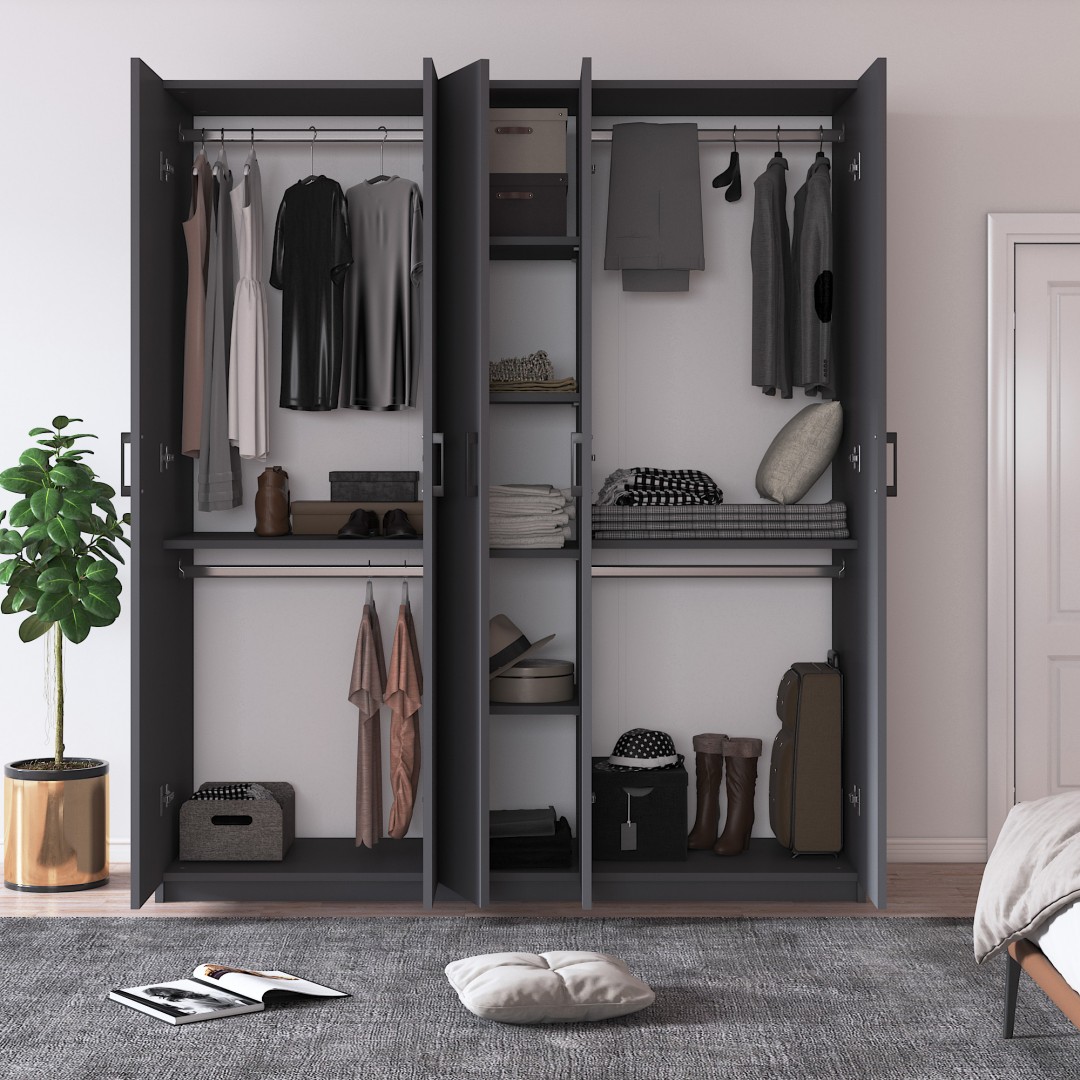 %100 MDFLAM 5 Kapaklı 150cm Gardrop G-09