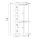 %100 MDFLAM 3 Kapaklı Gardrop 90cm G-07