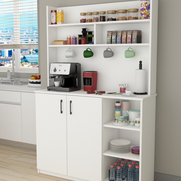 %100 MDFLAM Kahve Köşesi Çok Amaçlı Mutfak Dolabı KAHVE02 %100 MDFLAM Kahve Köşesi Çok Amaçlı Mutfak Dolabı KAHVE02