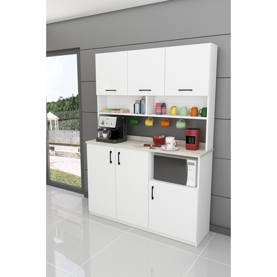 %100 MDFLAM Kahve Köşesi Çok Amaçlı Mutfak Dolabı KAHVE03 %100 MDFLAM Kahve Köşesi Çok Amaçlı Mutfak Dolabı KAHVE03