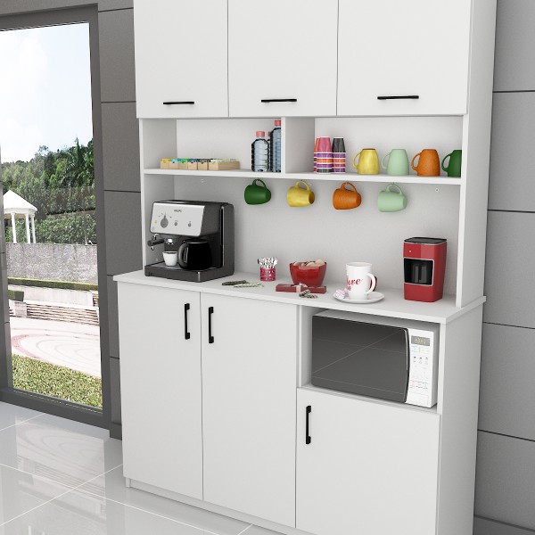 %100 MDFLAM Kahve Köşesi Çok Amaçlı Mutfak Dolabı KAHVE03