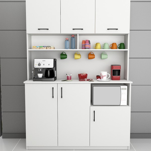 %100 MDFLAM Kahve Köşesi Çok Amaçlı Mutfak Dolabı KAHVE03