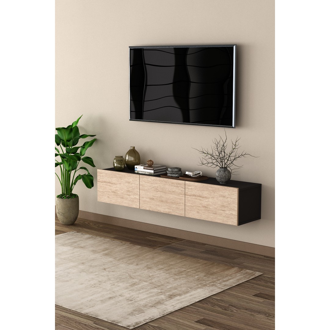 %100 MDFLAM TV Ünitesi TV Sehpası Duvara Monte T-27 %100 MDFLAM TV Ünitesi TV Sehpası Duvara Monte T-27