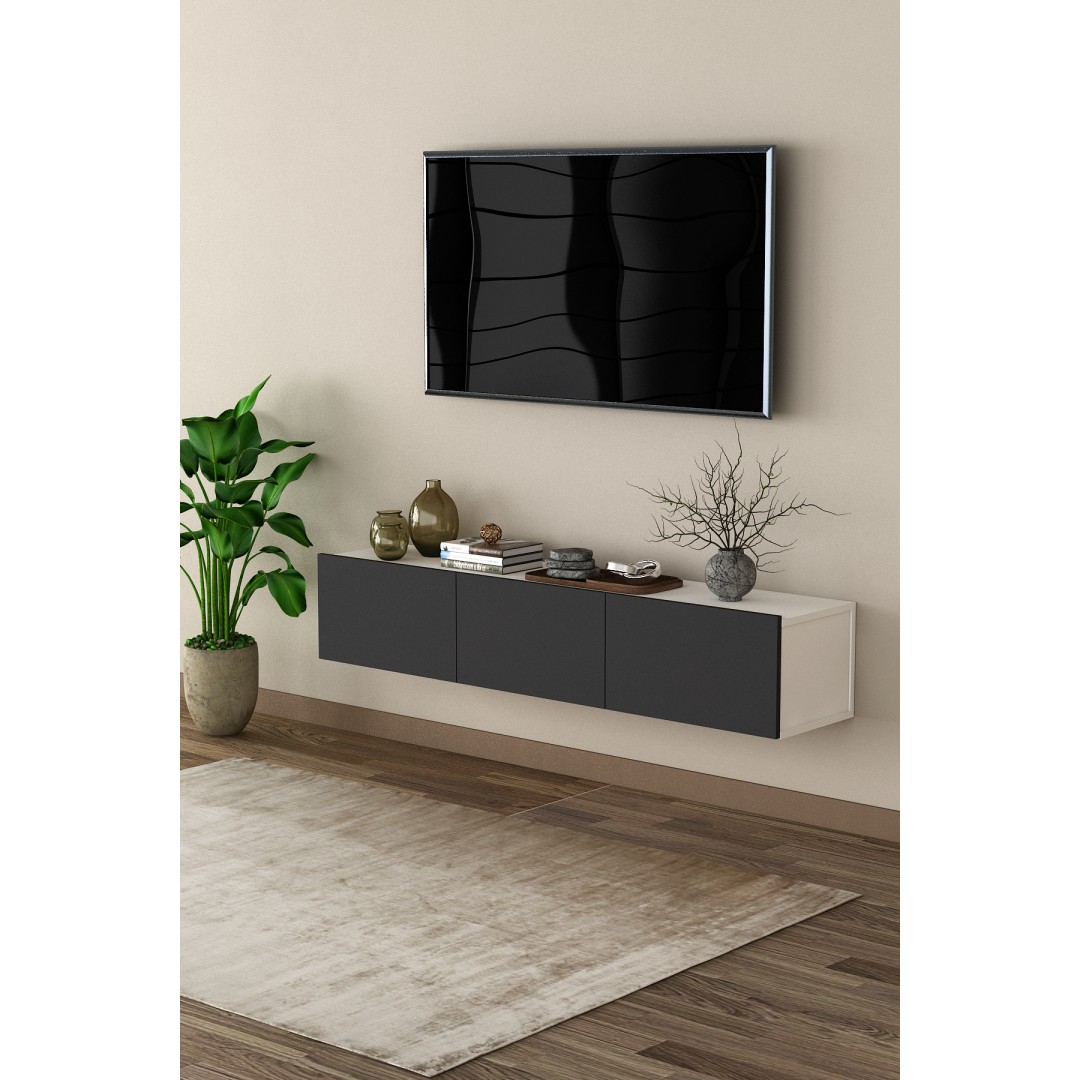 %100 MDFLAM TV Ünitesi TV Sehpası Duvara Monte T-27 %100 MDFLAM TV Ünitesi TV Sehpası Duvara Monte T-27
