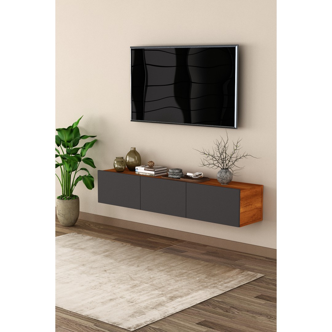 %100 MDFLAM TV Ünitesi TV Sehpası Duvara Monte T-27 %100 MDFLAM TV Ünitesi TV Sehpası Duvara Monte T-27
