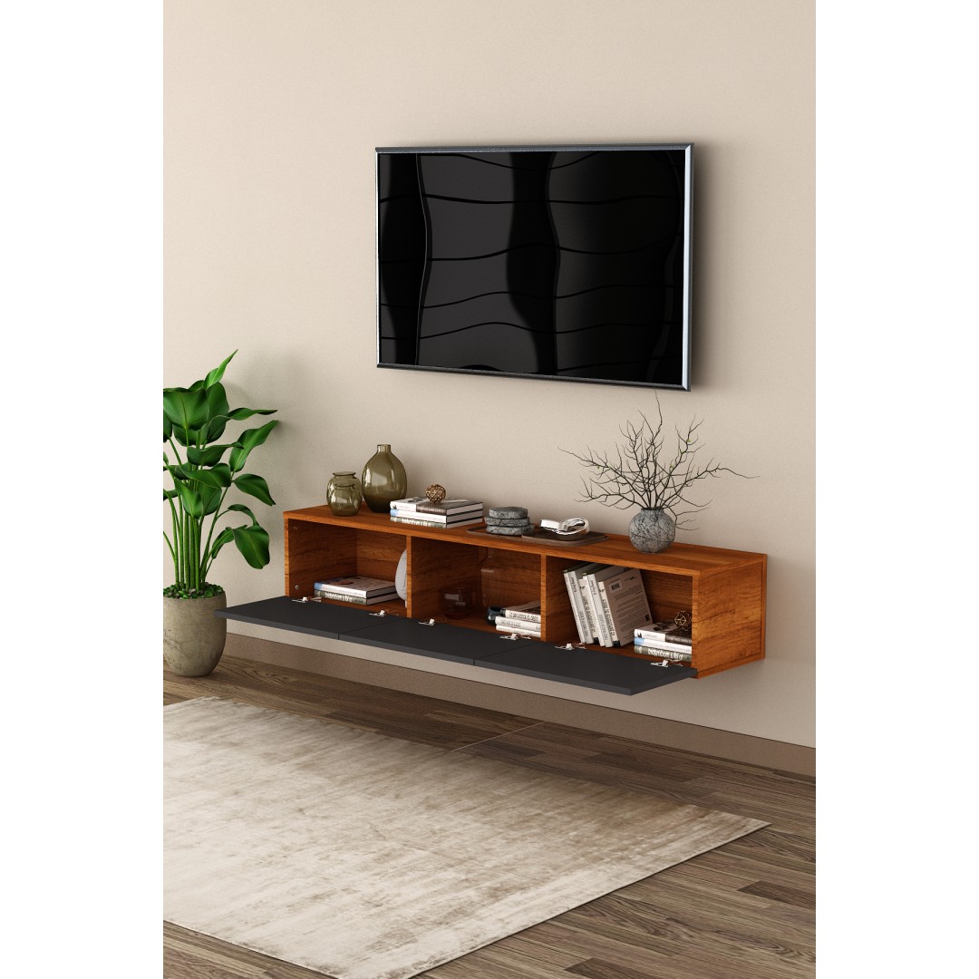 %100 MDFLAM TV Ünitesi TV Sehpası Duvara Monte T-27 %100 MDFLAM TV Ünitesi TV Sehpası Duvara Monte T-27