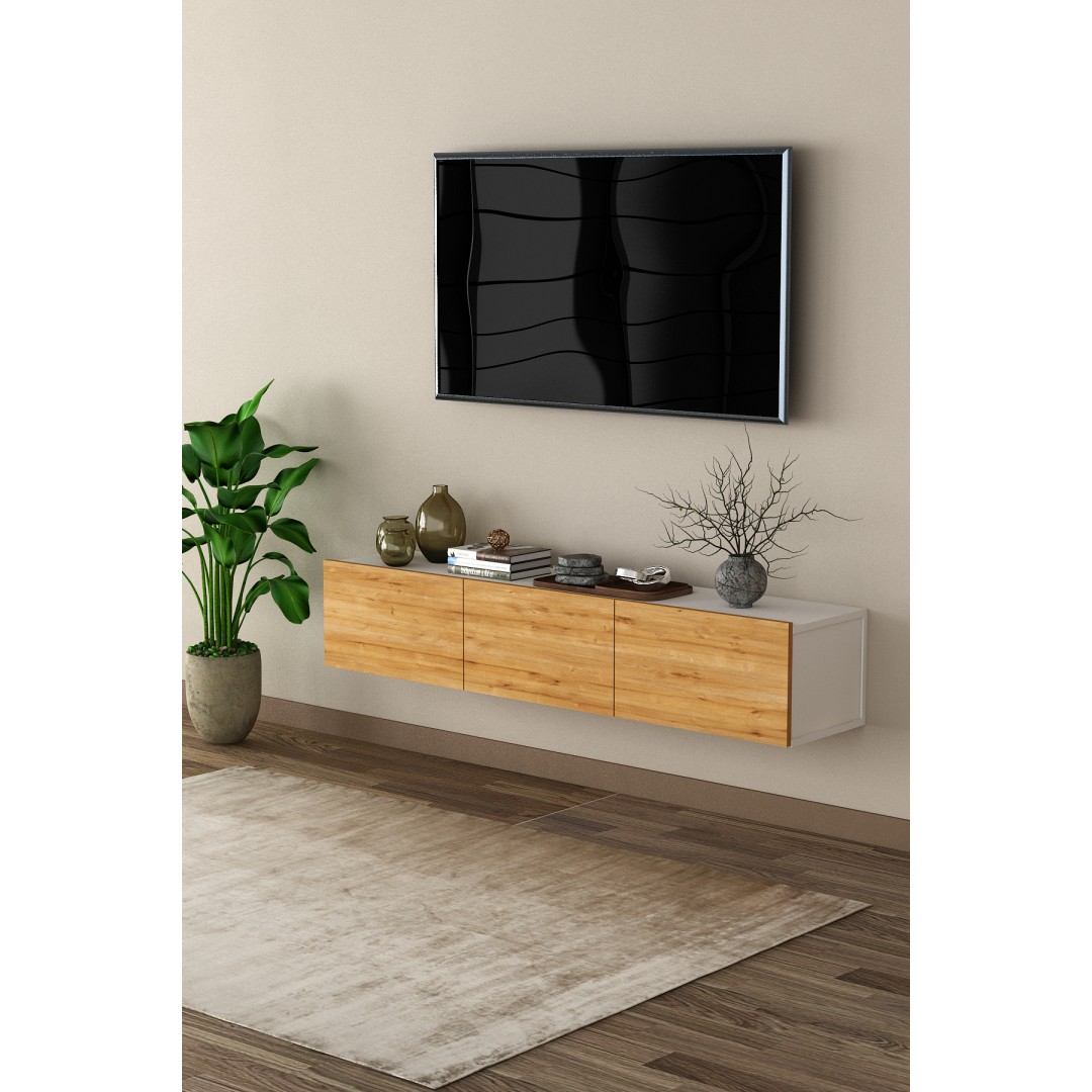 %100 MDFLAM TV Ünitesi TV Sehpası Duvara Monte T-27 %100 MDFLAM TV Ünitesi TV Sehpası Duvara Monte T-27