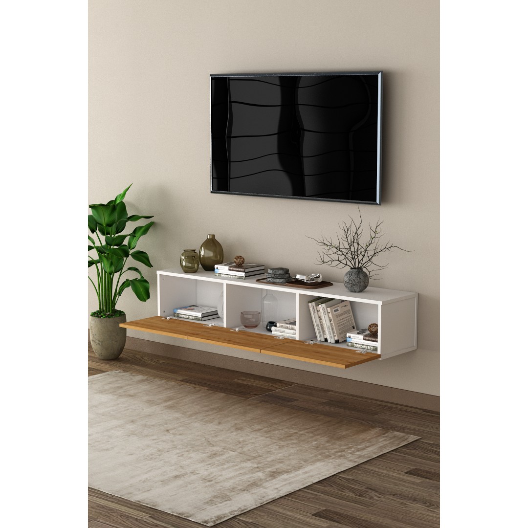 %100 MDFLAM TV Ünitesi TV Sehpası Duvara Monte T-27 %100 MDFLAM TV Ünitesi TV Sehpası Duvara Monte T-27