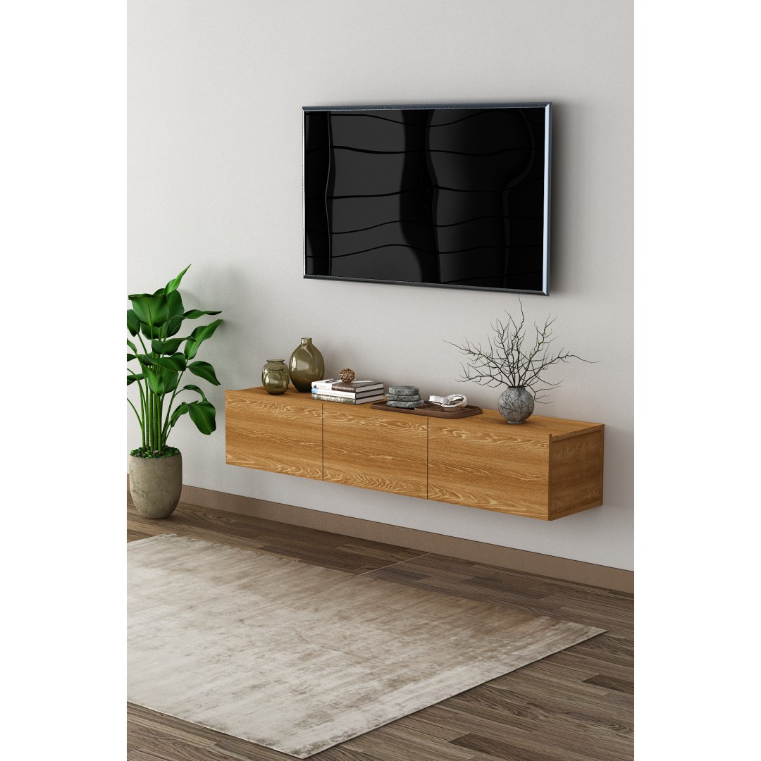 %100 MDFLAM TV Ünitesi TV Sehpası Duvara Monte T-27 %100 MDFLAM TV Ünitesi TV Sehpası Duvara Monte T-27