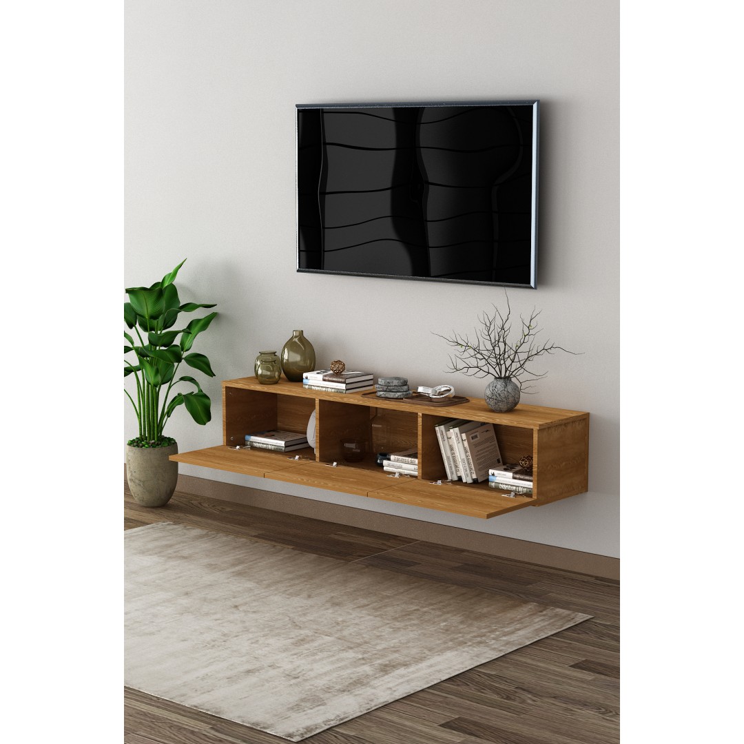%100 MDFLAM TV Ünitesi TV Sehpası Duvara Monte T-27 %100 MDFLAM TV Ünitesi TV Sehpası Duvara Monte T-27