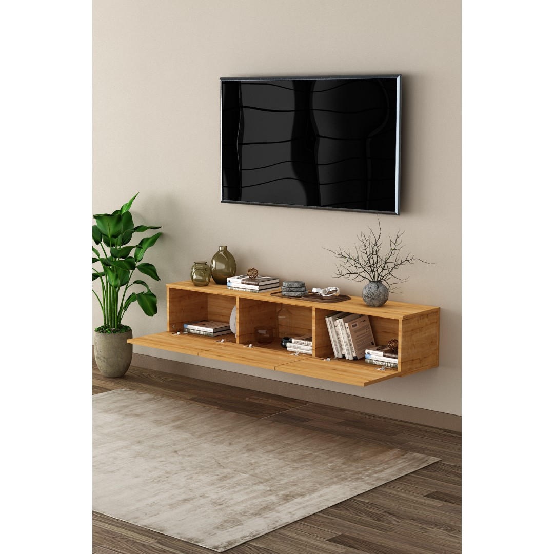%100 MDFLAM TV Ünitesi TV Sehpası Duvara Monte T-27 %100 MDFLAM TV Ünitesi TV Sehpası Duvara Monte T-27