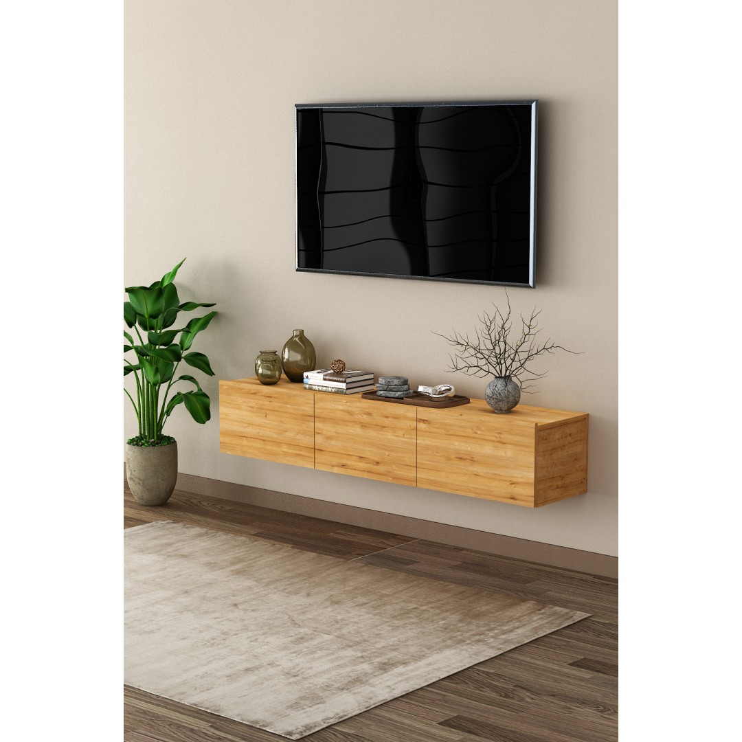 %100 MDFLAM TV Ünitesi TV Sehpası Duvara Monte T-27 %100 MDFLAM TV Ünitesi TV Sehpası Duvara Monte T-27