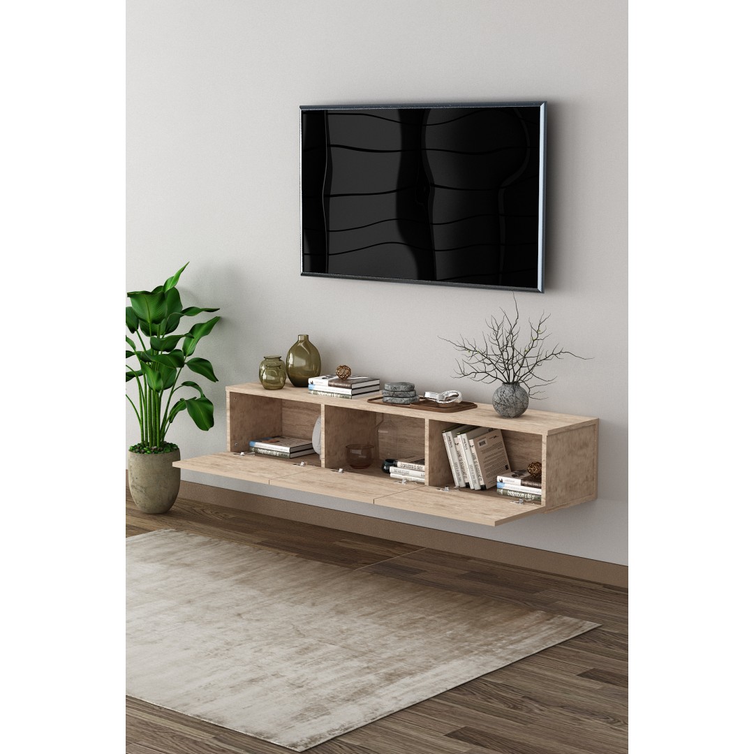 %100 MDFLAM TV Ünitesi TV Sehpası Duvara Monte T-27 %100 MDFLAM TV Ünitesi TV Sehpası Duvara Monte T-27