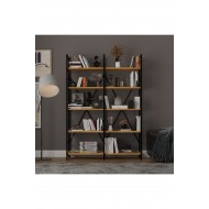 6 RAFLI METAL KİTAPLIK İKİ MODÜL