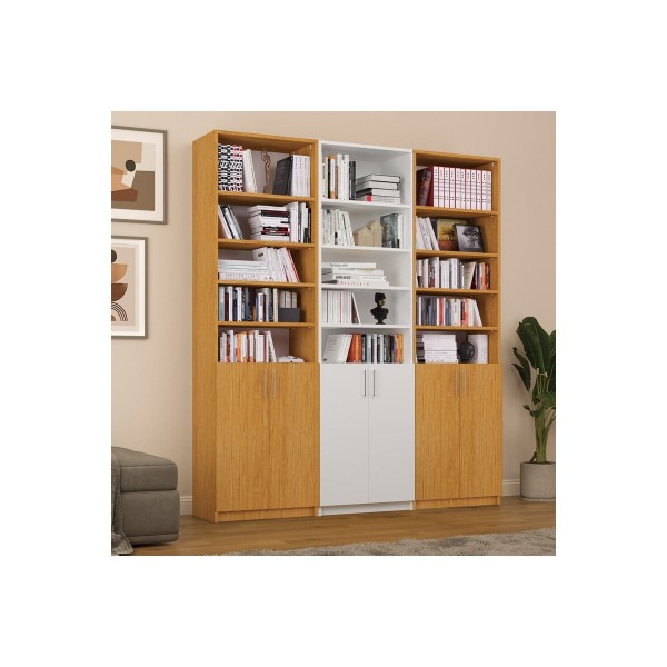 Afrika Ceviz & Beyaz Kitaplık Asra K-60 Afrika Ceviz & Beyaz Kitaplık Asra K-60