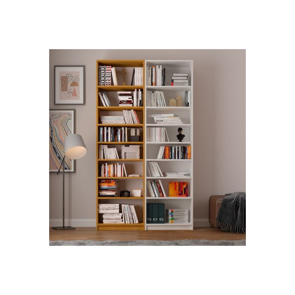 Afrika Ceviz Beyaz Kitaplık K-19 Afrika Ceviz Beyaz Kitaplık K-19